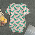 Isometric Tyrannosaurus Pattern Print Men's Bodysuit