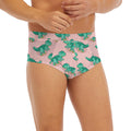 Isometric Tyrannosaurus Pattern Print Men's Briefs