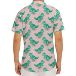 Isometric Tyrannosaurus Pattern Print Men's Deep V-Neck Shirt