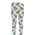 Isometric Tyrannosaurus Pattern Print Men's Leggings