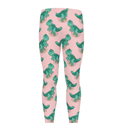Isometric Tyrannosaurus Pattern Print Men's leggings