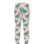 Isometric Tyrannosaurus Pattern Print Men's leggings