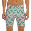 Isometric Tyrannosaurus Pattern Print Men's Long Boxer Briefs