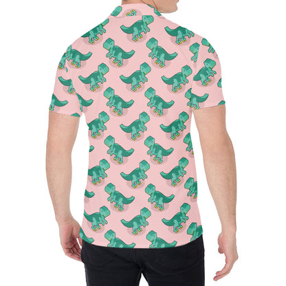 Isometric Tyrannosaurus Pattern Print Men's Shirt