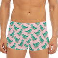 Isometric Tyrannosaurus Pattern Print Men's Short Boxer Briefs