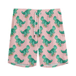 Isometric Tyrannosaurus Pattern Print Men's Sports Shorts