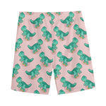 Isometric Tyrannosaurus Pattern Print Men's Sports Shorts