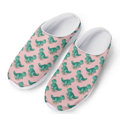 Isometric Tyrannosaurus Pattern Print Mesh Casual Shoes