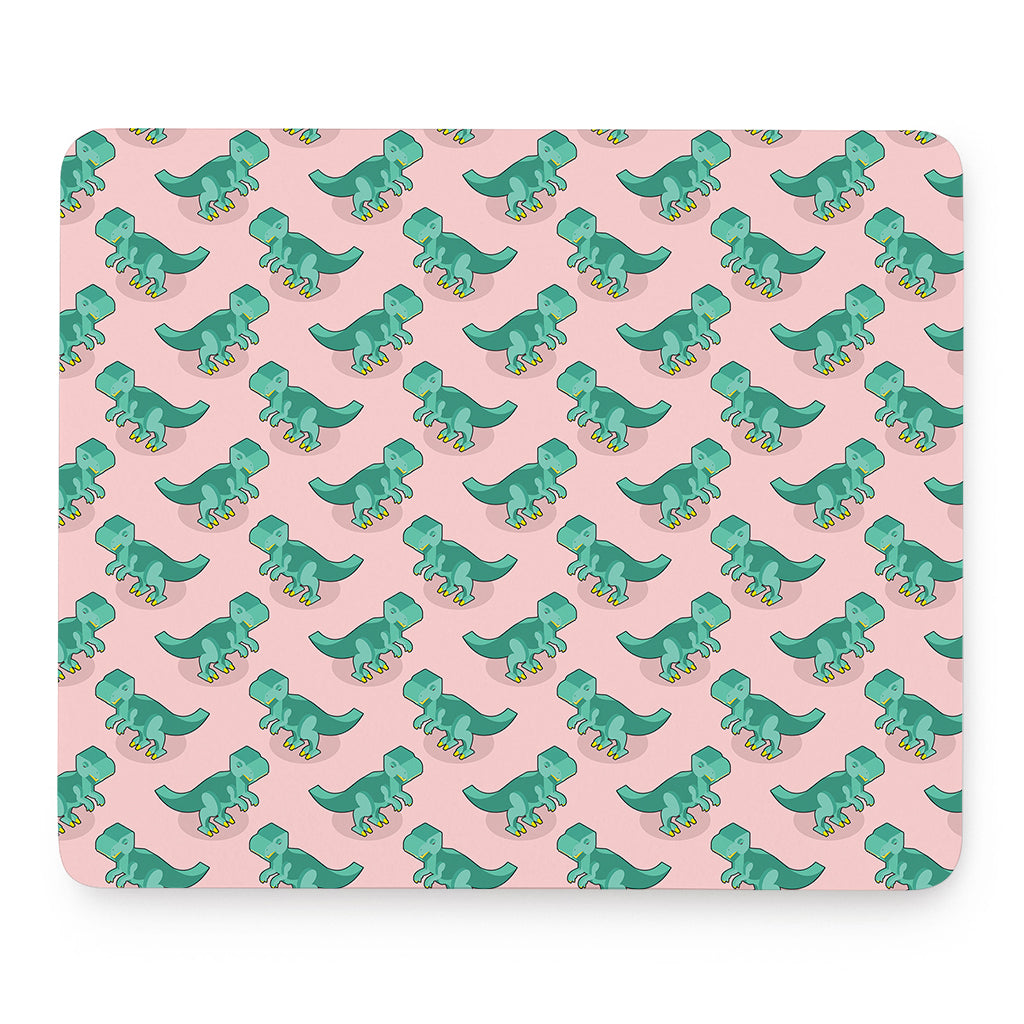 Isometric Tyrannosaurus Pattern Print Mouse Pad