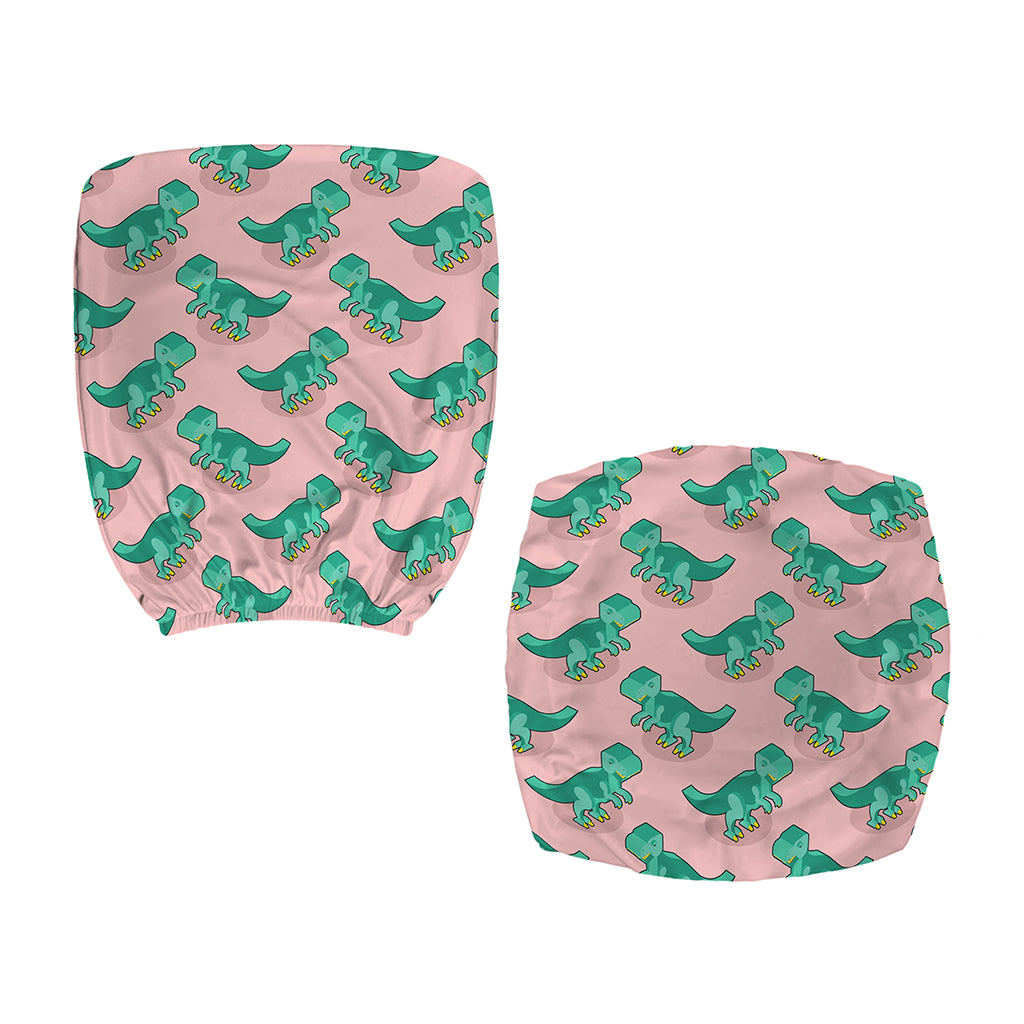 Isometric Tyrannosaurus Pattern Print Office Chair Cover