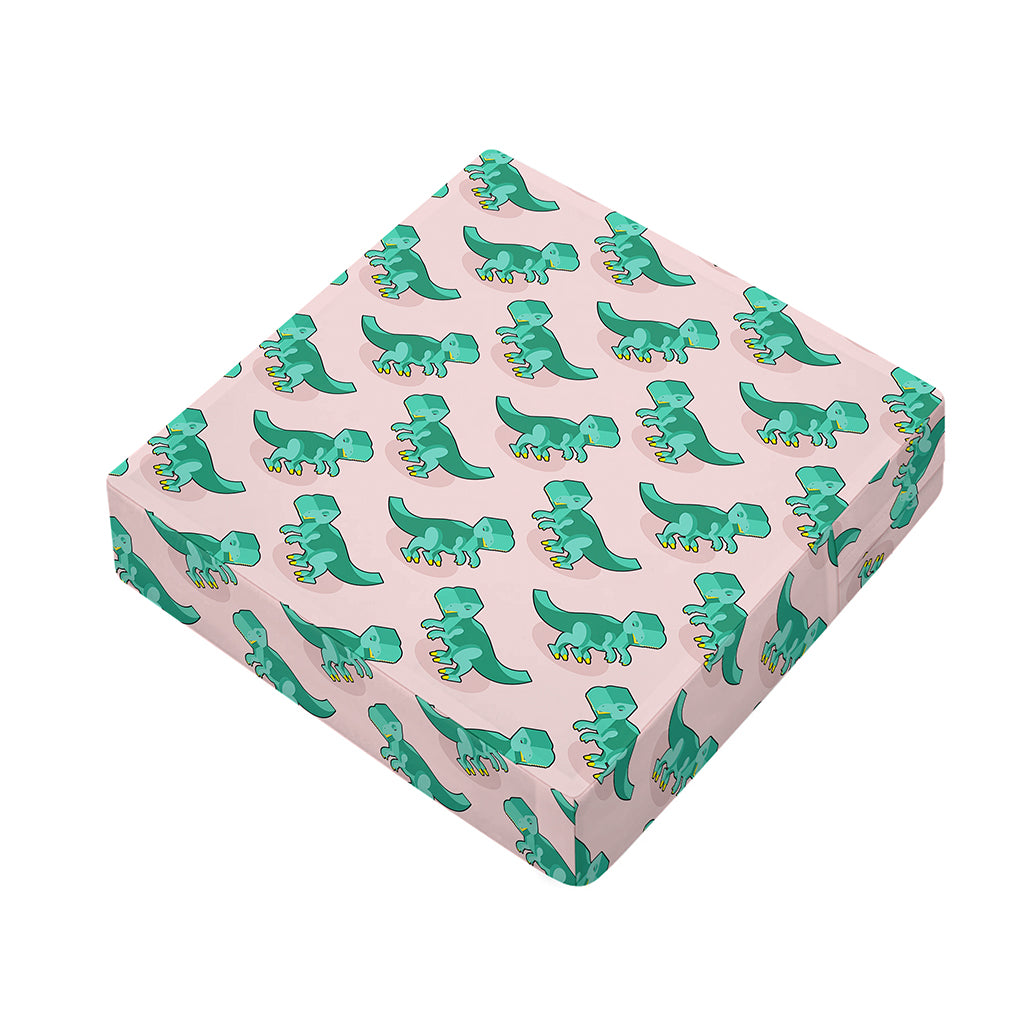 Isometric Tyrannosaurus Pattern Print Outdoor Seat Cushion Cover