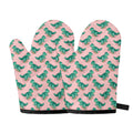 Isometric Tyrannosaurus Pattern Print Oven Mitts