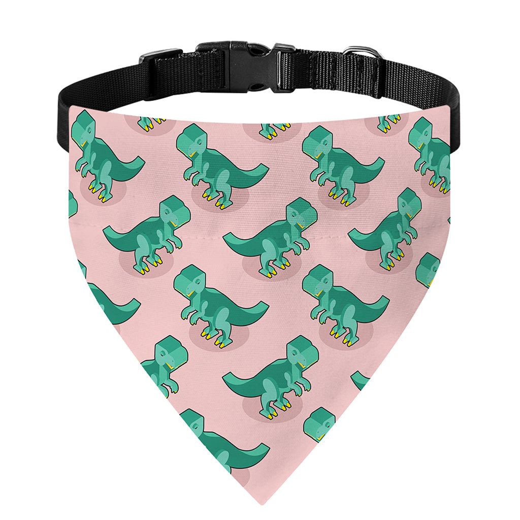 Isometric Tyrannosaurus Pattern Print Over The Collar Dog Bandana