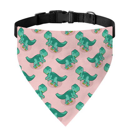 Isometric Tyrannosaurus Pattern Print Over The Collar Dog Bandana