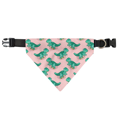Isometric Tyrannosaurus Pattern Print Over The Collar Dog Bandana