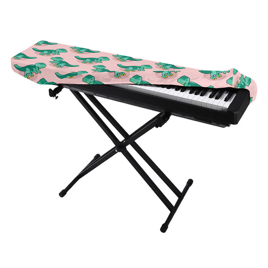 Isometric Tyrannosaurus Pattern Print Piano Keyboard Cover
