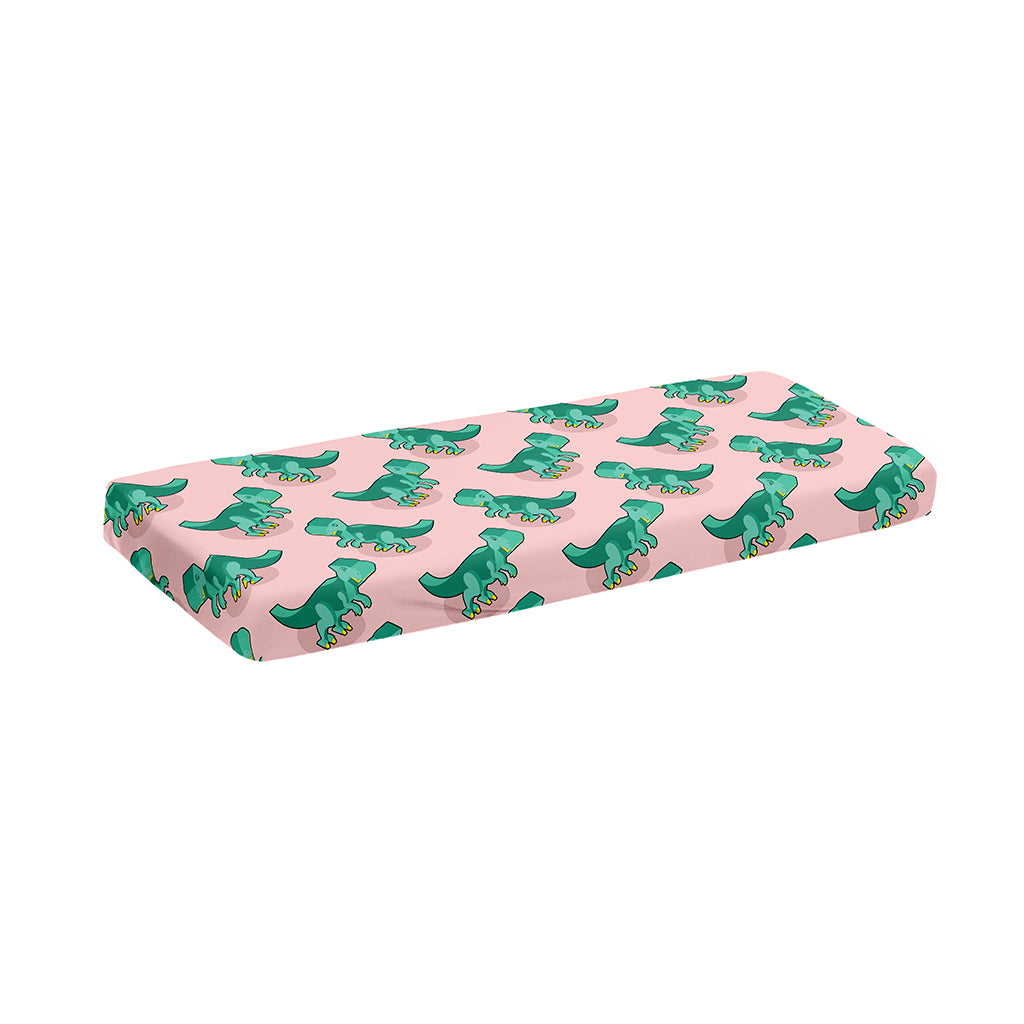 Isometric Tyrannosaurus Pattern Print Piano Keyboard Cover
