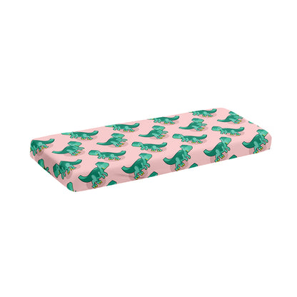 Isometric Tyrannosaurus Pattern Print Piano Keyboard Cover