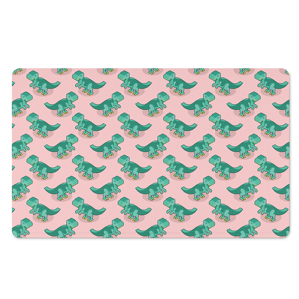 Isometric Tyrannosaurus Pattern Print Polyester Doormat
