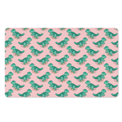 Isometric Tyrannosaurus Pattern Print Polyester Doormat