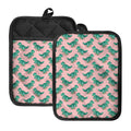 Isometric Tyrannosaurus Pattern Print Pot Holders With Pocket