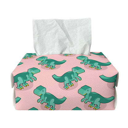 Isometric Tyrannosaurus Pattern Print Rectangle Tissue Box Cover