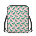 Isometric Tyrannosaurus Pattern Print Rectangular Crossbody Bag