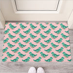 Isometric Tyrannosaurus Pattern Print Rubber Doormat