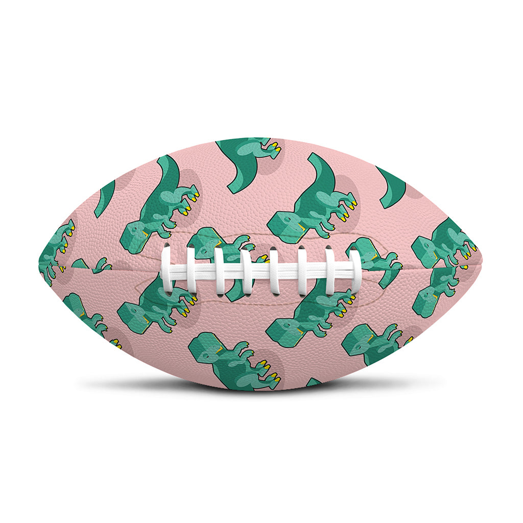 Isometric Tyrannosaurus Pattern Print Rugby Ball