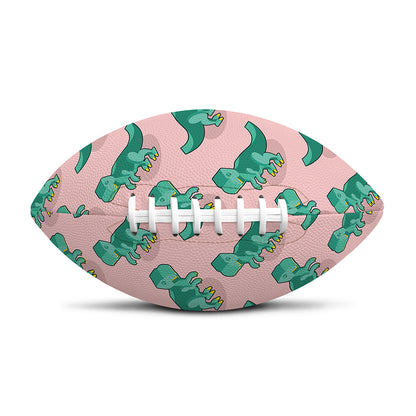 Isometric Tyrannosaurus Pattern Print Rugby Ball