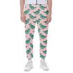 Isometric Tyrannosaurus Pattern Print Scuba Joggers