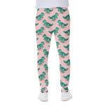 Isometric Tyrannosaurus Pattern Print Scuba Joggers