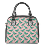Isometric Tyrannosaurus Pattern Print Shoulder Handbag
