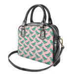 Isometric Tyrannosaurus Pattern Print Shoulder Handbag