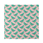 Isometric Tyrannosaurus Pattern Print Silk Bandana