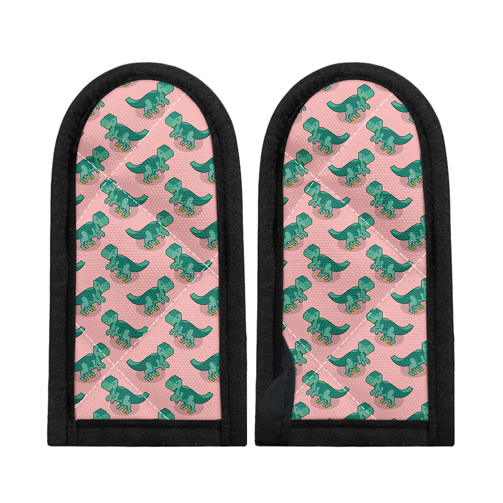 Isometric Tyrannosaurus Pattern Print Skillet Handle Cover