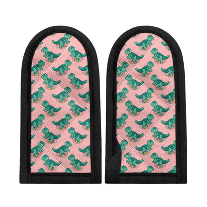 Isometric Tyrannosaurus Pattern Print Skillet Handle Cover