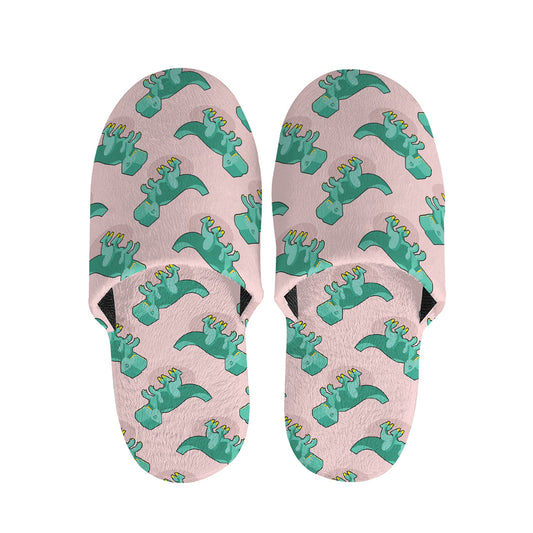 Isometric Tyrannosaurus Pattern Print Slippers