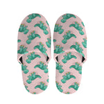 Isometric Tyrannosaurus Pattern Print Slippers