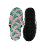 Isometric Tyrannosaurus Pattern Print Slippers