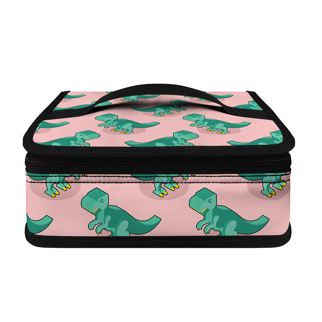 Isometric Tyrannosaurus Pattern Print Small Lunch Bag