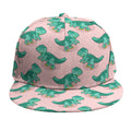 Isometric Tyrannosaurus Pattern Print Snapback Cap