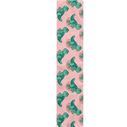 Isometric Tyrannosaurus Pattern Print Table Runner
