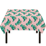 Isometric Tyrannosaurus Pattern Print Tablecloth