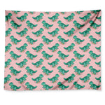 Isometric Tyrannosaurus Pattern Print Tapestry