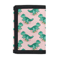 Isometric Tyrannosaurus Pattern Print Trifold Wallet