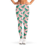 Isometric Tyrannosaurus Pattern Print Women's Leggings