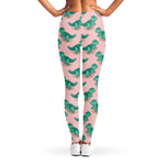 Isometric Tyrannosaurus Pattern Print Women's Leggings