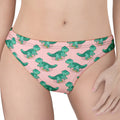 Isometric Tyrannosaurus Pattern Print Women's Thong