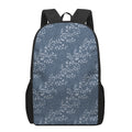 Ivy Flower Denim Jeans Pattern Print 17 Inch Backpack